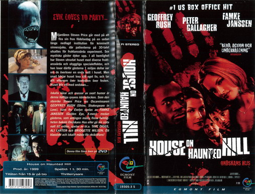HOUSE ON HAUNTED HILL  (VHS)
