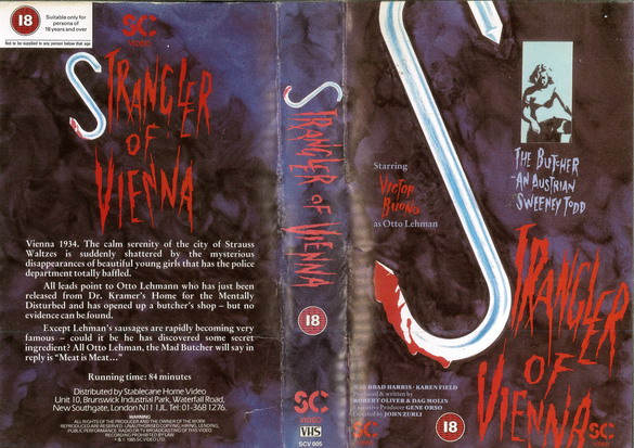 STRANGLER OF VIENNA (VHS) UK