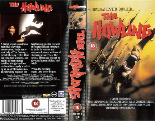 HOWLING (VHS) UK