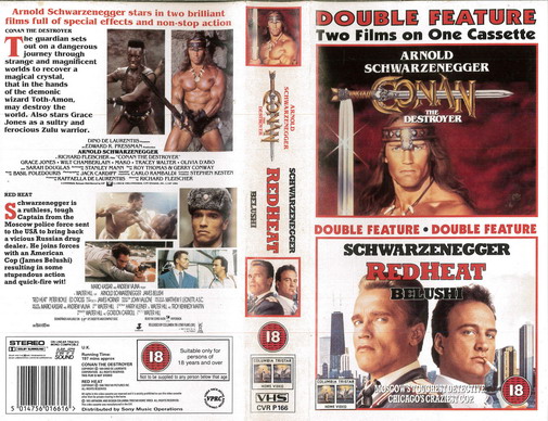 CONAN + RED HEAT (VHS) UK