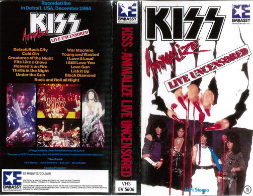 KISS - ANIMALIZE (BEG VHS)