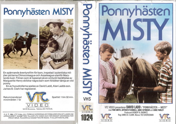1024 PONNYHÄSTEN MISTY (VHS)