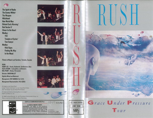 RUSH - GRACE UNDER PRESSURE TOUR (BEG VHS)
