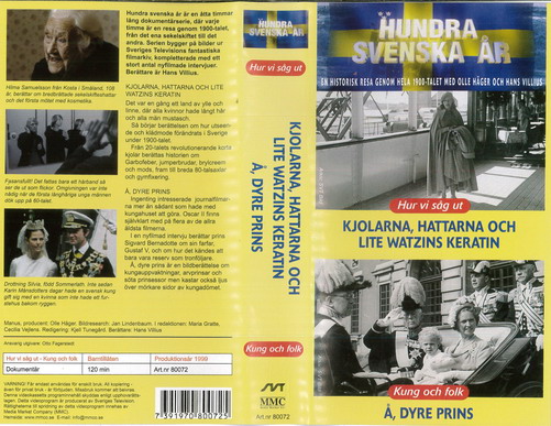 HUNDRA SVENSKA ÅR - HUR SÅG VI UT (VHS)NY