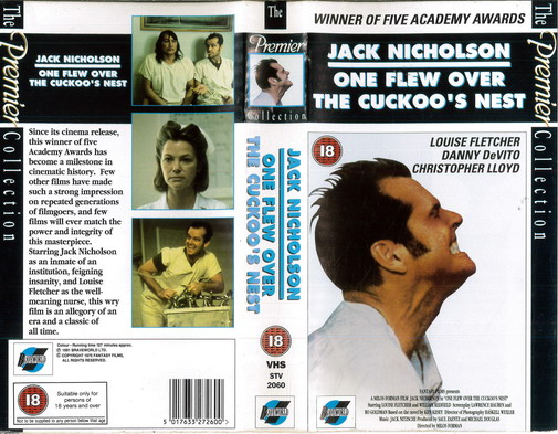 ONE FLEW OVER THE COCKOO'S NEST (VHS) UK