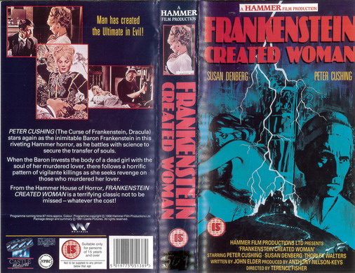 FRANKENSTEIN CREATED WOMAN  (VHS) UK