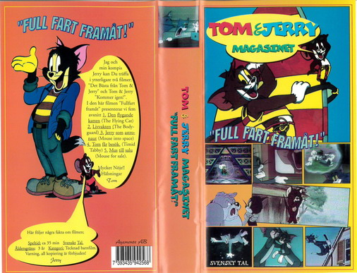 TOM & JERRY MAGASINET FULL FART FRAMÅT (VHS)