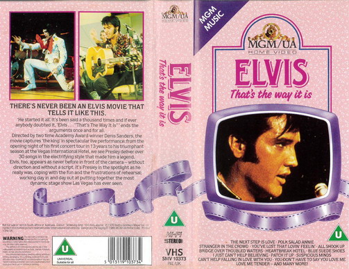 ELVIS - THAT'S THE WAY IT IS (VHS) UK