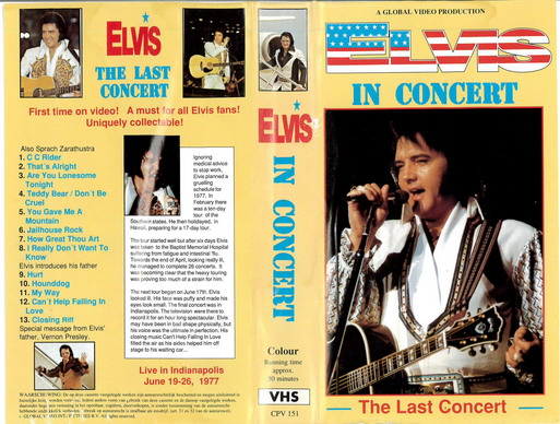 ELVIS - THE LAST CONCERT (VHS)