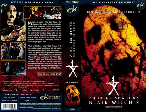 BOOK OF SHADOWS -BLAIR WITCH 2 (VHS OMSLAG