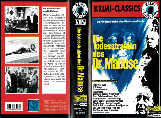 TODENSTRÅLE OF DR MABUSE (VHS) TYSK