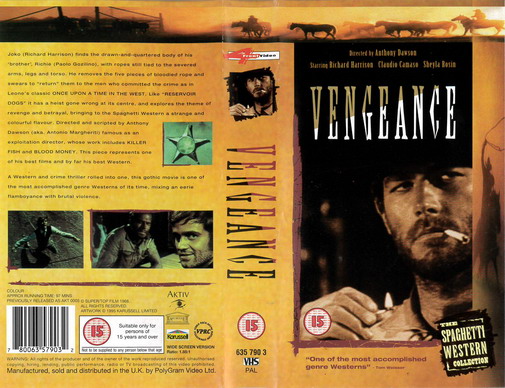 VENGEANCE  (VHS) UK