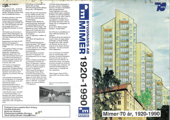 MIMER 70 ÅR 1920-1990 (VHS)