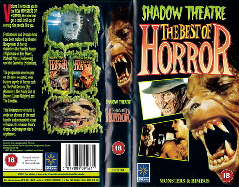 SHADOW THEATRE 1  - BEST OF HORROR (VHS) UK