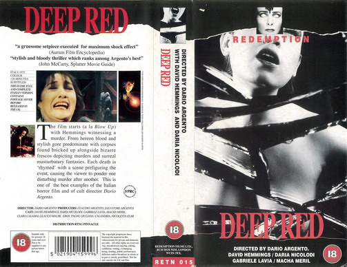 RETN 015 DEEP RED (VHS) UK