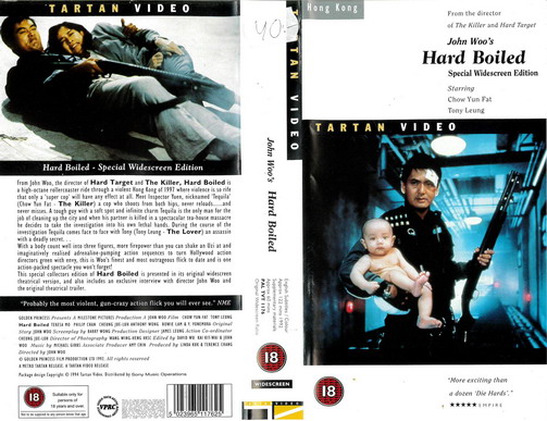 HARD BOILED (VHS) UK - TARTAN HARD BOILED (VHS) UK - TARTAN