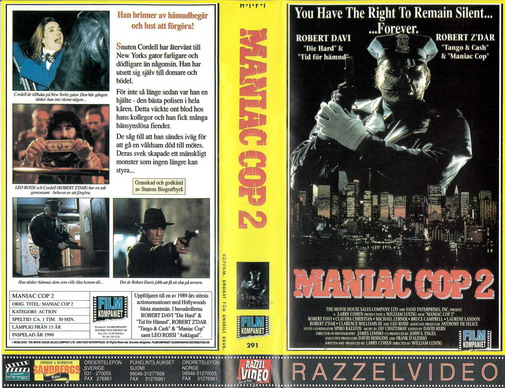MANAIC COP 2 (VHS)