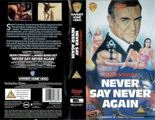 NEVER SAY NEVER AGAIN (VHS) (UK-IMPORT)
