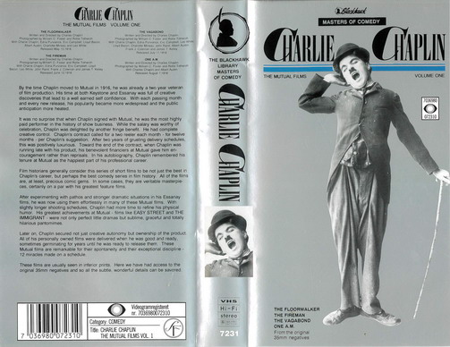 CHARLIE CHAPLIN - VOL ONE (VHS) NORGE