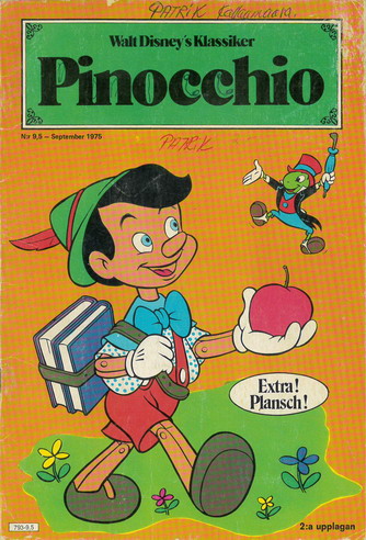 WALT DISNEY'S KLASSIKER - PINOCCHIO (SKRIVET PÅ OMSLAGET)