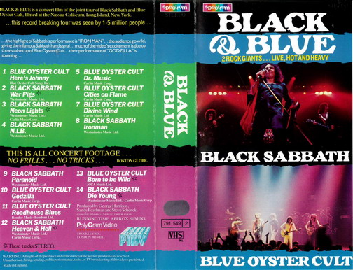 BLACK & BLUE - 2 ROCK GIANTS (BEG VHS)