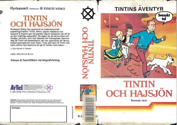 11199 TINTIN OCH HAJSJÖN (VHS)