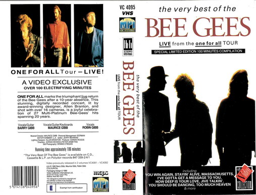 BEE GEES - VERY BEST OF (BEG VHS)