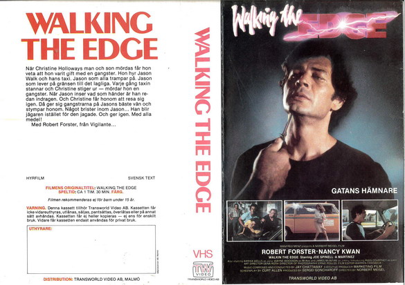 WALKING THE EDGE (vhs-omslag)