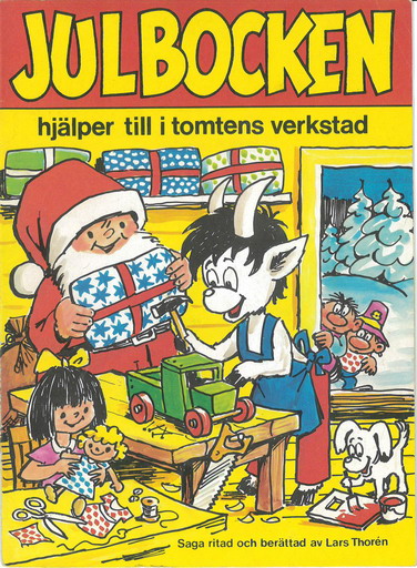 JULBOCKEN HJÄLPER TILL I TOMTENS VERKSTAD