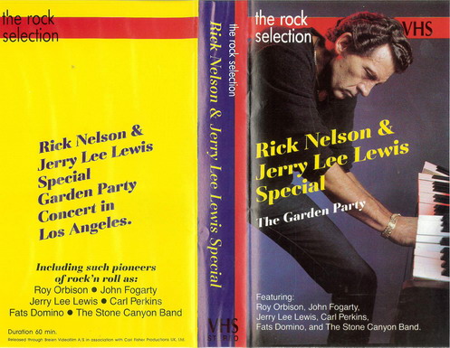 RICK NELSON & JERRY LEE LEWIS - GARDEN PARTY SPARTACUS (VHS)