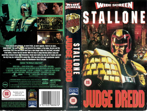 JUDGE DREDD  (VHS) UK