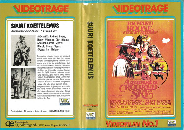 AGAINST A CROOKED SKY  (VHS) FIN