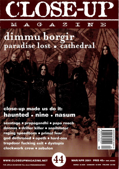 CLOSE-UP MAGAZINE 44 - MARS/APRIL 2001