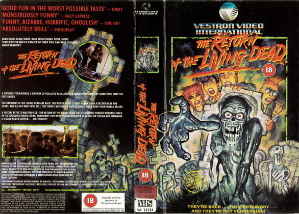 RETURN OF THE LIVING DEAD  (VHS) UK