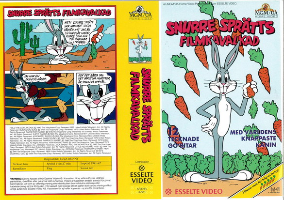 SNURRE SPRÄTT:FILMKAVALKAD (Vhs-Omslag)