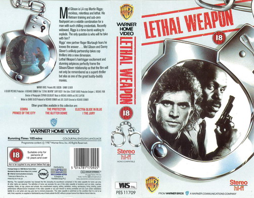 LETHAL WEAPON   (vhs) UK