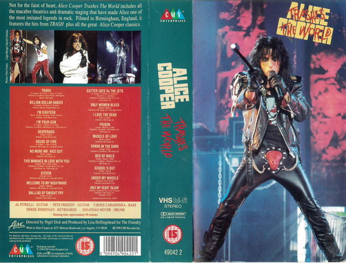 ALICE COOPER - TRASHES THE WORLD (VHS)
