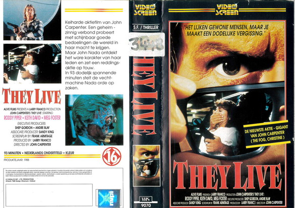 THEY LIVE (vhs) HOL