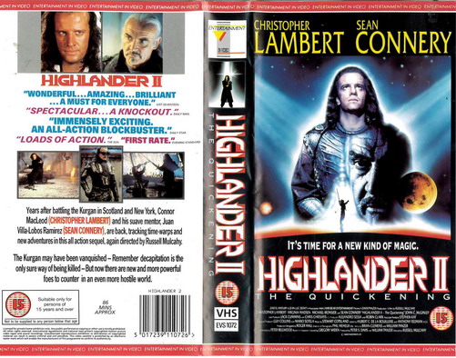 HIGHLANDER 2  (vhs) UK