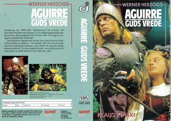 Aguirre - guds vrede  (vhs omslag)