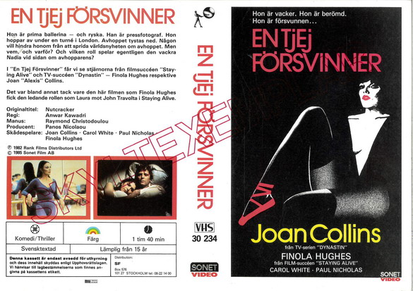 En Tjej Försvinner  (vhs omslag) skyltex