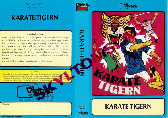 Karate-Tigern  (vhs omslag)