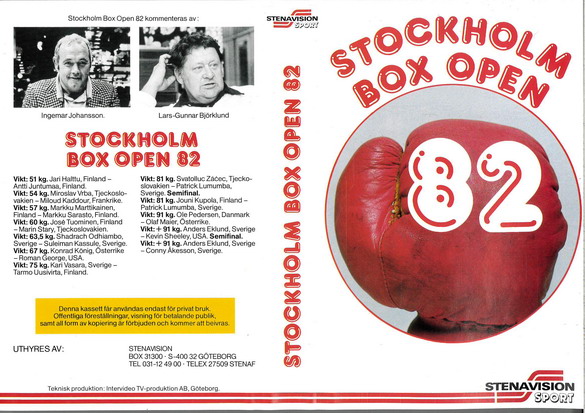 STOCKHOLM BOX OPEN 82 (VHS)