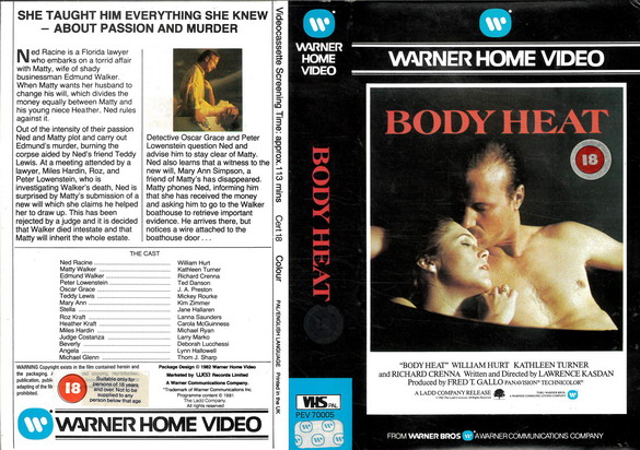 Body Heat (vhs) uk