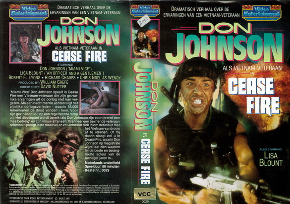 CEASE FIRE (vhs-omslag)
