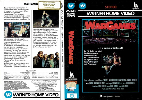 WARGAMES (vhs-omslag)