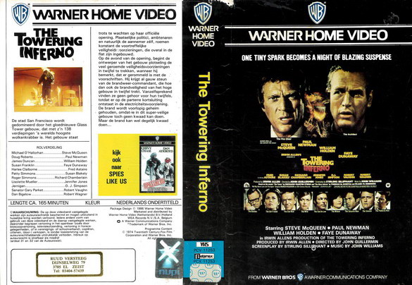 THE TOWERING INFERNO (vhs-omslag)