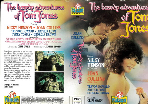 THE BAWDY ADVENTURES OF TOM JONES (vhs-omslag)