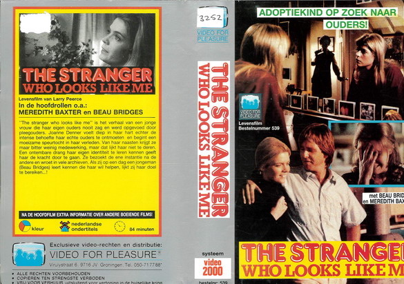 THE STRANGER WHO LOOKS LIKE ME (vhs-omslag)