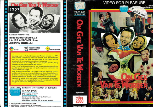OM GEK VAN TE WORDEN (vhs-omslag)